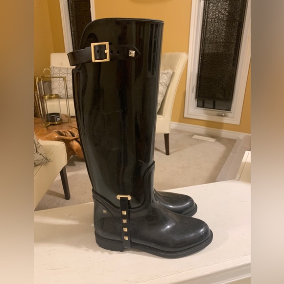 Authentic Valentino black rubber boots. - Picture 2 of 4